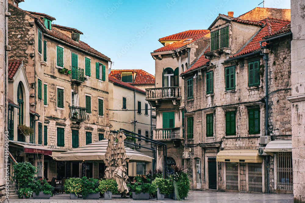 Fruit square in Split, Croatia