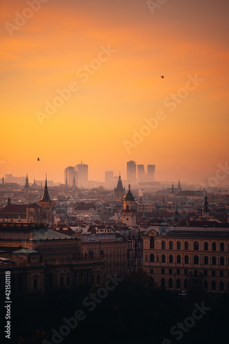 Autumn morning in Prague photo