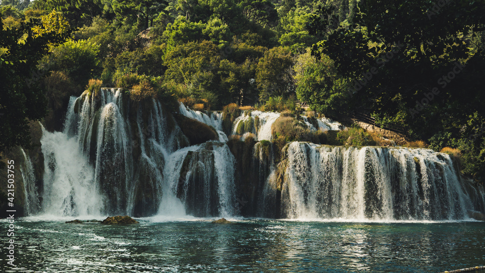 Fototapeta premium Waterfalls at Krka Park in Croatia
