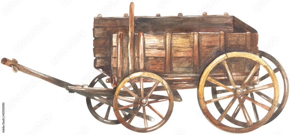 Vintage wood cart