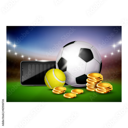 Sports Betting Creative Promotional Poster Vector Illustration