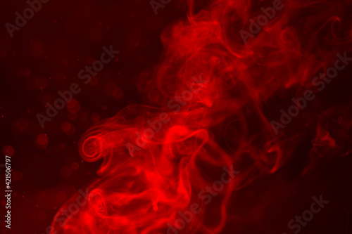 Red abstract texture Smoke Background.