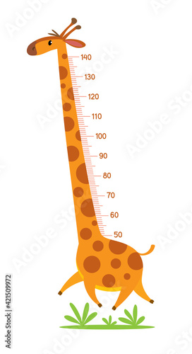 Giraffe meter wall or height chart or wall sticker