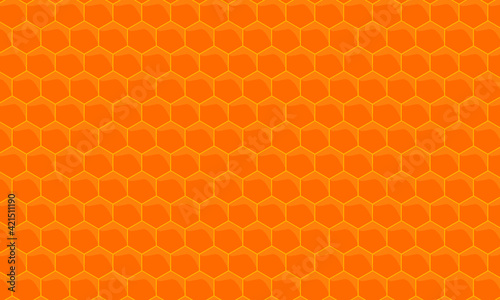 Orange Honeycomb Hexagon Pattern Background