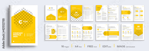Company profile business brochure template design, modern brochure template layout