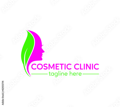 Cosmetic clinic logo for makeup, beauty salon, salon spa, nature beauty and business company logo.