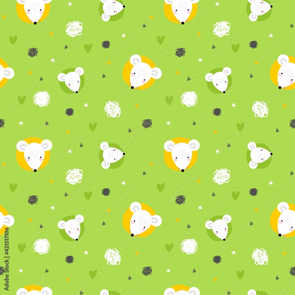 Funny endless hand drawn background with cute mice, scribble and hearts. Cool vector illustration for kids, babies, fashion, texture, ornament. Funny endless hand drawn background with cute mice, scribble and hearts. Cool vector illustration for kids, babies, fashion, texture, ornament.