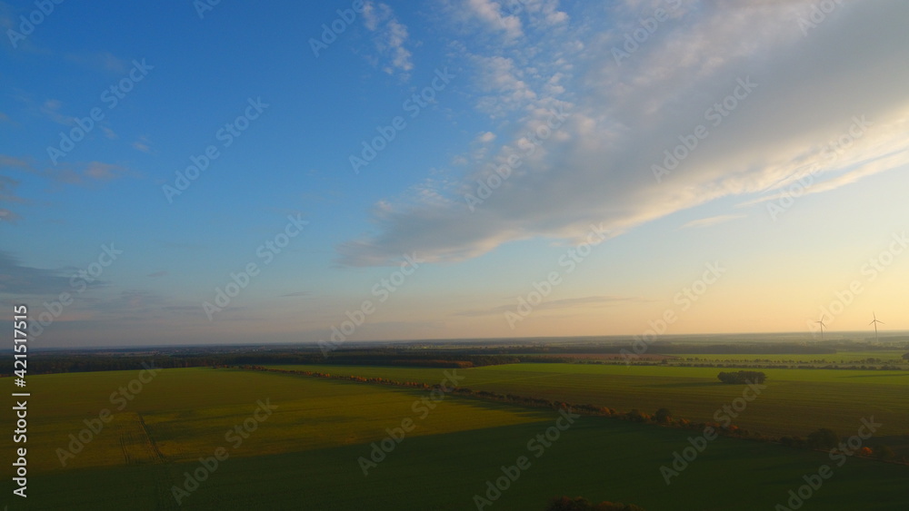 Ein abendlicher Flug über der Prignitz in Brandenburg. Ein abendlicher Flug über der Prignitz in Brandenburg.
