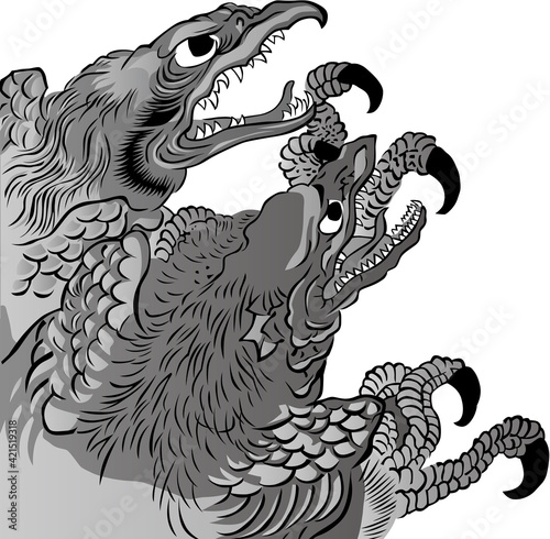 浮世絵　鳥男　その1