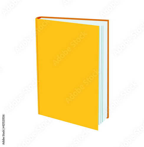 Illustration of a thick book with a yellow cover