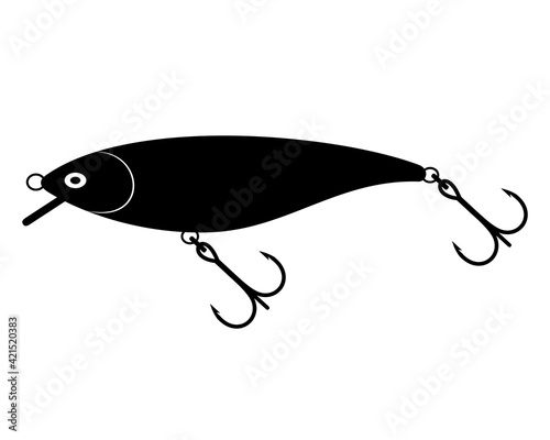 Fishing lure icon, vector illustration