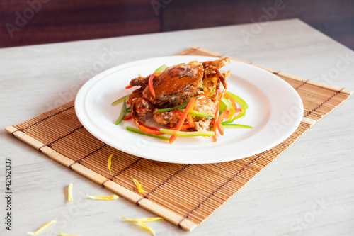 Chinese Menu - Stir-fried Soft Shell Crab with curry powder