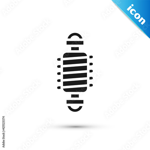 Grey Bicycle suspension icon isolated on white background. Vector