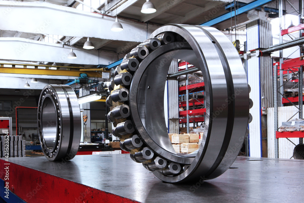 Readymade large diameter bearings at the factory.Finished products of