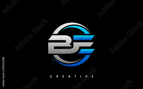 BE Letter Initial Logo Design Template Vector Illustration