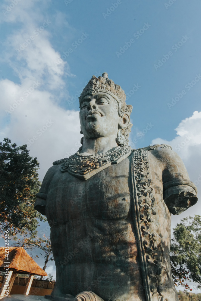 Before being assembled, Kind of part the Garuda Wisnu Kencana statue became bigger in Bali, Indonesia Before being assembled, Kind of part the Garuda Wisnu Kencana statue became bigger in Bali, Indonesia