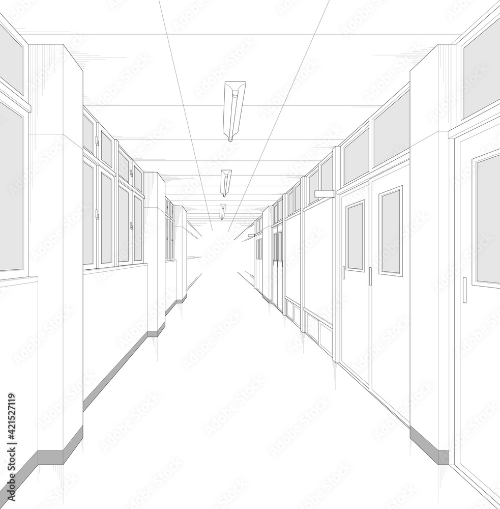 学校の廊下 漫画風背景素材 Stock ベクター Adobe Stock 学校の廊下 漫画風背景素材 Stock ベクター Adobe Stock