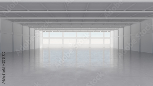 Wallpaper Mural Industrial Hangar Hall Interior 4 Torontodigital.ca