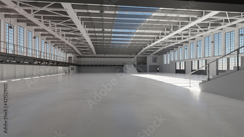 Industrial Hangar Hall Interior 5