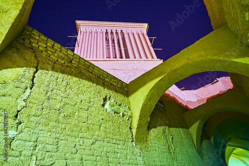 The old tower in Yazd, Iran photo