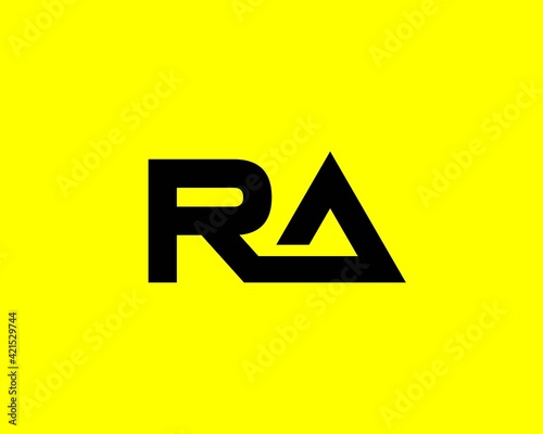 RA AR letter logo design vector template