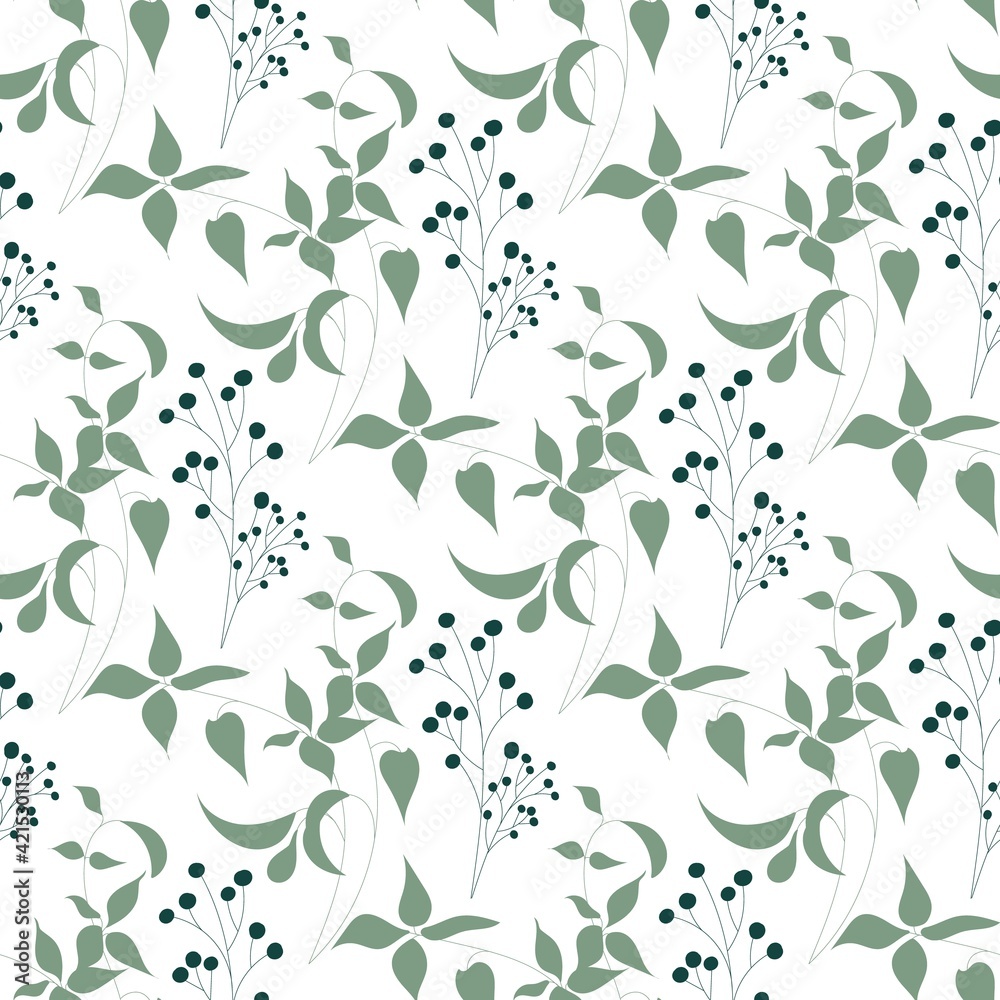 Botanical wall art boho style seamless pattern vector. Botanical wall art boho style seamless pattern vector.
