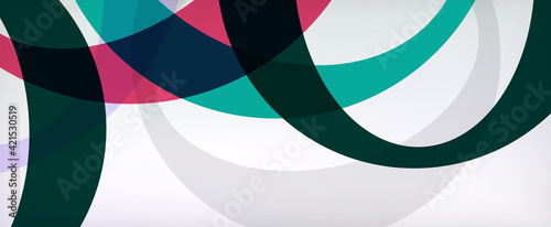 Ring geometric shapes, o letter repetition wallpaper. Abstract background for business or technology presentations, internet posters or web brochure covers