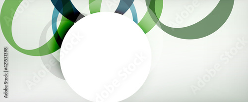 Ring geometric shapes, o letter repetition wallpaper. Abstract background for business or technology presentations, internet posters or web brochure covers