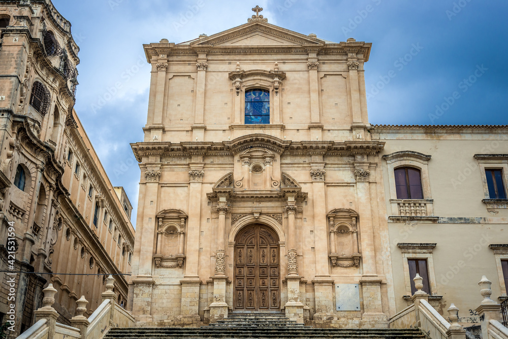 St Francis of Assisi church in historic part of Noto city, Sicily in Italy