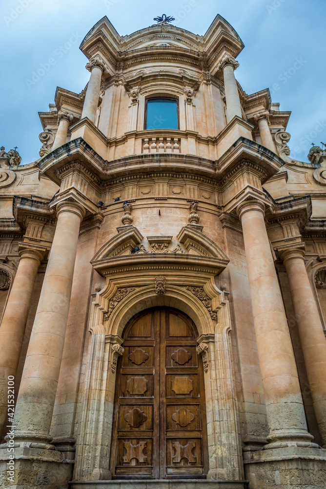 St Dominic Church in historic part of Noto city, Sicily in Italy