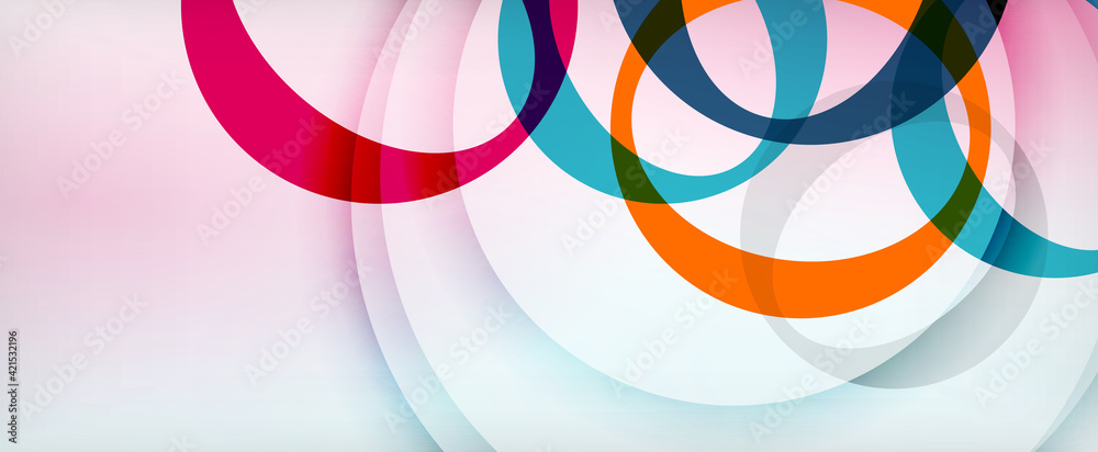 Ring geometric shapes, o letter repetition wallpaper. Abstract background for business or technology presentations, internet posters or web brochure covers Ring geometric shapes, o letter repetition wallpaper. Abstract background for business or technology presentations, internet posters or web brochure covers