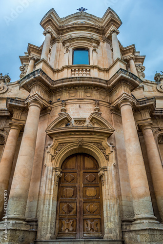 St Dominic Church in historic part of Noto city  Sicily in Italy