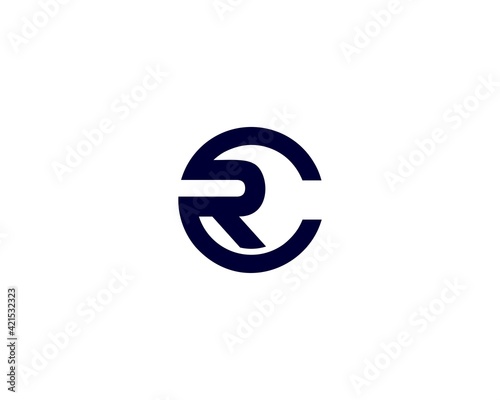RC CR letter logo design vector template