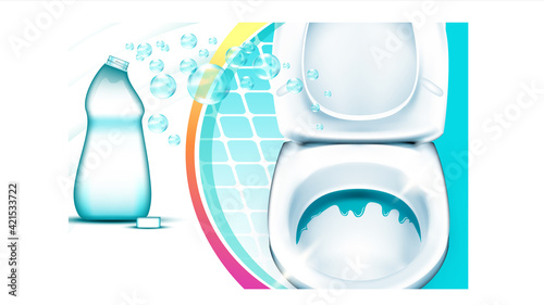 Great Cleaner Creative Advertising Banner Vector Illustration