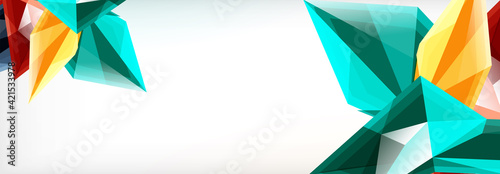 Vector 3d triangles and pyramids abstract background for business or technology presentations, internet posters or web brochure covers