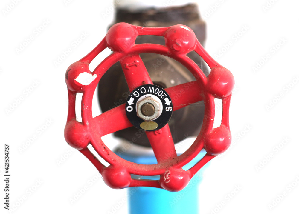 Industrial Red Pipe Water Valve 