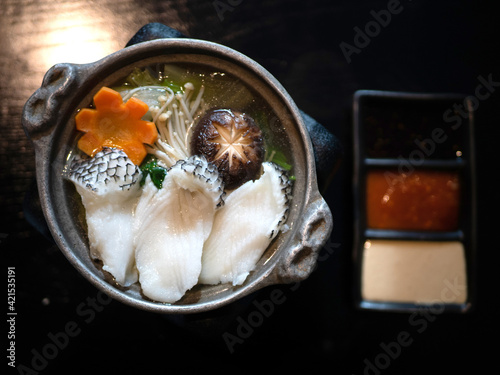Japanese Menu - Sea Bass Hotpot Nabe
