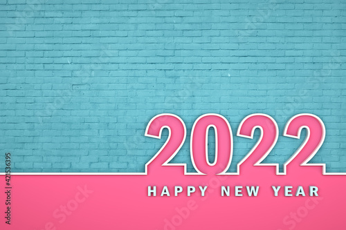 New Year 2022 Creative Design Concept - 3D Rendered Image  