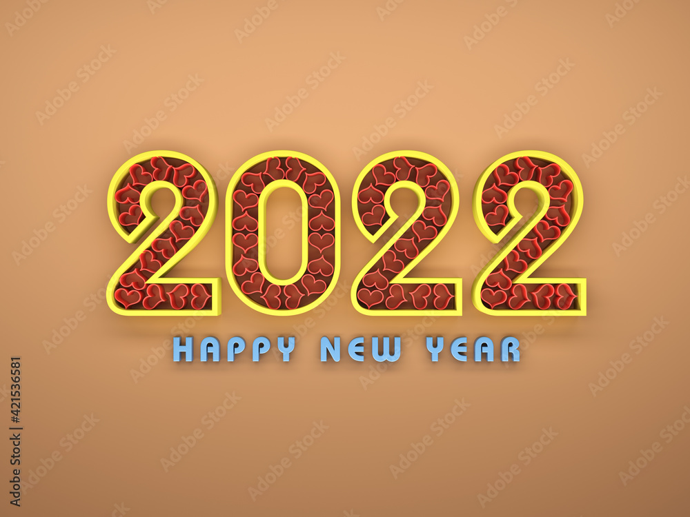 New Year 2022 Creative Design Concept - 3D Rendered Image
New Year 2022 Creative Design Concept - 3D Rendered Image