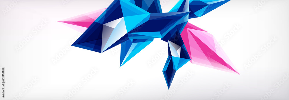 Vector 3d triangles and pyramids abstract background for business or technology presentations, internet posters or web brochure covers Vector 3d triangles and pyramids abstract background for business or technology presentations, internet posters or web brochure covers