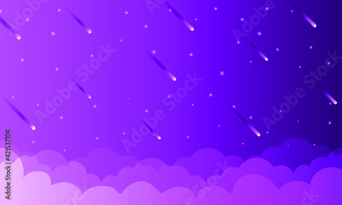 Flat Purple Sky Background
