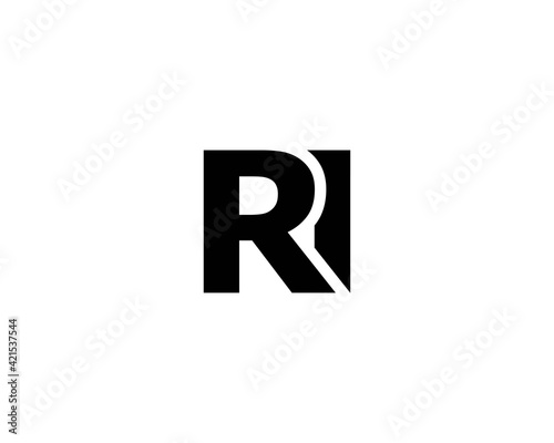 RI IR letter logo design vector template