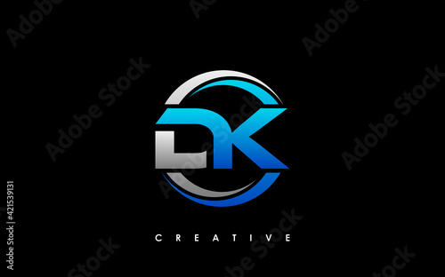 DK Letter Initial Logo Design Template Vector Illustration