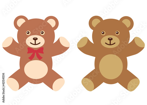 Funny beige and brown bear in the set.