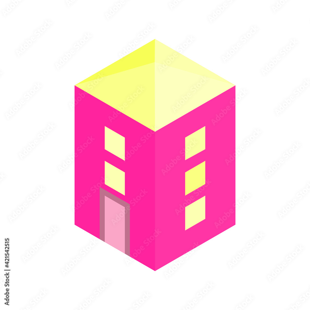 Pink house. Vector stock illustration eps10. Pink house. Vector stock illustration eps10.