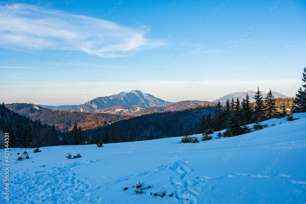 Postavaru ski resort near Brasov in winter Postavaru ski resort near Brasov in winter