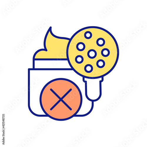 Environmental pollution with microplastic particles RGB color icon. RGB color icon. Top environmental challenges. Air pollution with nanoplastick. Global warming problem. Isolated vector illustration