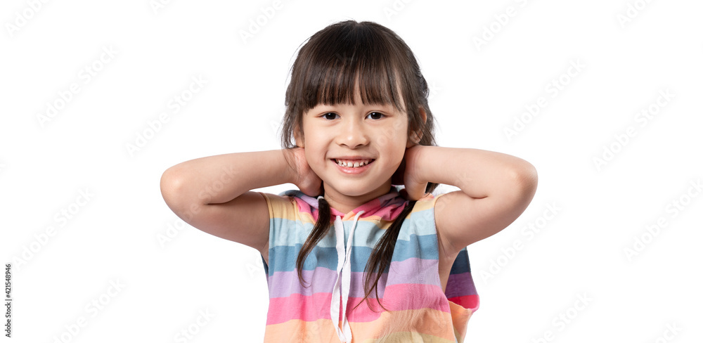 Little girl child showing front teeth with big smile. Healthy happy funny smiling face young adorable lovely. Portrait of happy little asian girl smile on white background Little girl child showing front teeth with big smile. Healthy happy funny smiling face young adorable lovely. Portrait of happy little asian girl smile on white background