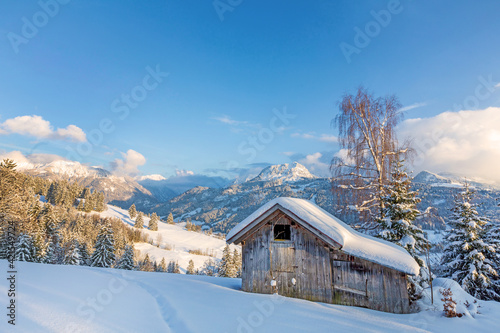 Allgäu - Alpen - Schnee - Winter - Hütte - Alm - einsam  © Dozey
