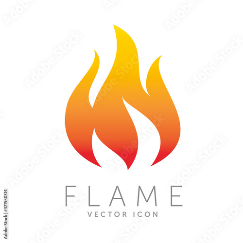 Flame icon or company logo vector template